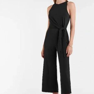 High Neck Tie Front Culotte Jumpsuit, Like new